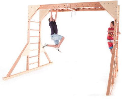 Wooden Ladder Climbing Frame-Additional Need,Gross Motor and Balance Skills,Helps With,Outdoor Climbing Frames,Playlearn,Seasons,Sensory Climbing Equipment,Stock,Summer-Learning SPACE