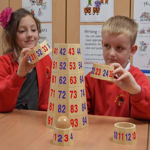 Wooden Number Stackable Tower-Early Years Maths,EDUK8,Maths,Maths Toys,Primary Maths,Stacking Toys & Sorting Toys,Wooden Toys-Learning SPACE
