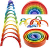 Wooden Rainbow Stacking Arches - Great For Montessori And Nurture Rooms-Baby Maths,Baby Wooden Toys,Early Years Maths,Engineering & Construction,Nurture Room,Primary Maths,Rainbow Theme Sensory Room,S.T.E.M,Stacking Toys & Sorting Toys,Stock,TickiT-Learning SPACE