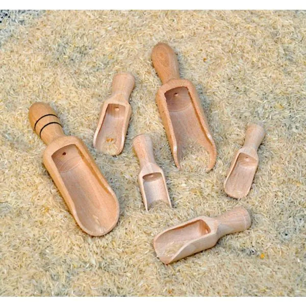 Wooden Scoops (6 Pack)-Pool, Water & Sand Toys-Learning SPACE