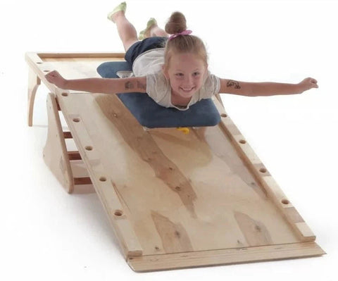 Wooden Sensory Slide-Outdoor Slides,Playlearn,Proprioceptive,Strength & Co-Ordination,Vestibular-Learning SPACE