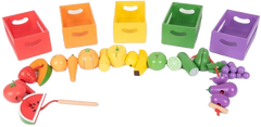 Wooden Sorting Fruit & Vegetable Crates - Play Food-Baby Wooden Toys,Calmer Classrooms,Feeding Skills,Fine Motor Skills,Gifts For 2-3 Years Old,Imaginative Play,Kitchens & Shops & School,Play Food,SCOTEXCEL,Stacking Toys & Sorting Toys,Stock,Threading,TickiT,Wooden Toys-Learning SPACE