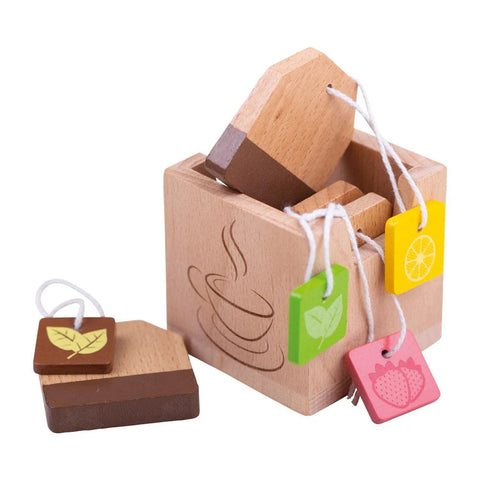 Wooden Tea Bags - Play Kitchen-Bigjigs Toys,Kitchens & Shops & School,Play Food,Pretend play,SCOTEXCEL,Wooden Toys-Learning SPACE