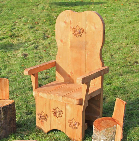 Wooden Throne - Story Telling Chair-Children's Wooden Seating,Classroom Chairs,Cosy Direct,Outdoor Classroom,Outdoor Seating,Puppets & Theatres & Story Sets,Role Play,Seating,Wellbeing Furniture-Learning SPACE