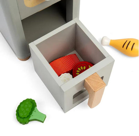 Wooden Toy Air Fryer-Bigjigs Toys,Imaginative Play,Play Food,Play Kitchen Accessories,SCOTEXCEL-Learning SPACE
