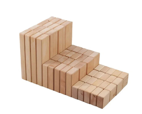 Wooden Unit Blocks Set (56 Pieces)-Building Blocks, Cosy Direct-Learning SPACE