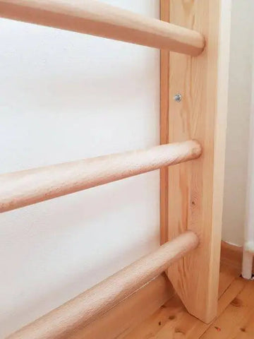 Wooden Wall Bars with Accessories - Gross Motor Aid-Exercise,Gross Motor and Balance Skills,Indoor Swings,Sensory Climbing Equipment-Learning SPACE