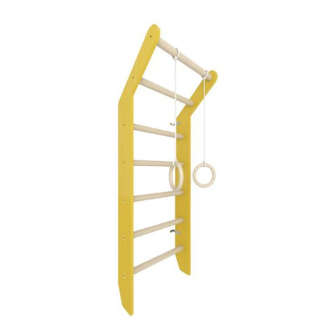 Wooden wall bars for Toddler-Baby Climbing Frame,Exercise,Gross Motor and Balance Skills,Sensory Climbing Equipment,Sensory Wall Panels & Accessories-Yellow-01.013.20.004-Learning SPACE
