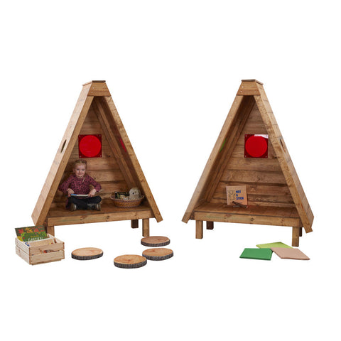 Woodland Hideout (2Pk)-Cosy Direct, Outdoor Dens, Outdoor Furniture, Play Dens, Play Houses, Playhouses, pod, Sensory Dens-Learning SPACE