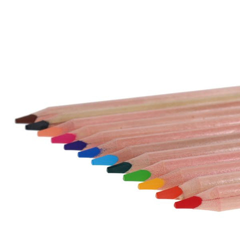 World of Colour Jumbo Triangle Easy Grip Colour Pencils 12 Pack-Art Materials,Arts & Crafts,Drawing & Easels,Dyspraxia,Early Arts & Crafts,Primary Arts & Crafts-Learning SPACE