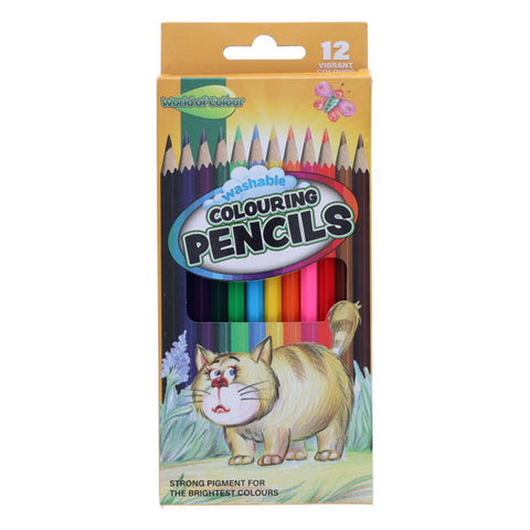 World of Colour Pkt.12 Full Size Colouring Pencils-Art Materials,Arts & Crafts,Drawing & Easels,Early Arts & Crafts,Primary Arts & Crafts-Learning SPACE