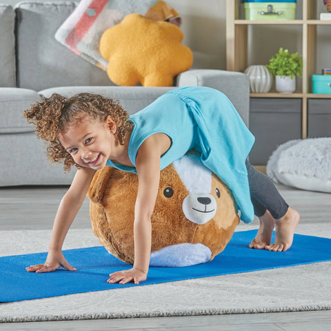 Yoga Ball Buddy with BubblePlush™ – Puppy or Penguin-Comfort Toys,Mindfulness,Movement Breaks,Plush-Learning SPACE