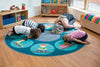 Yoga Position 2m Carpet-Calmer Classrooms,Calming & Anxiety,Calming and Relaxation,Dropship,Educational Carpet,Helps With,Kit For Kids,Mats & Rugs,Mindfulness,Neutral Colour,Placement Carpets,Round,Rugs,Wellbeing Furniture-Learning SPACE