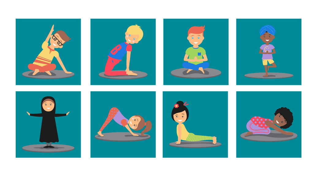 Yoga Position Indoor/Outdoor 32 Mini Placement Carpets with holdall-Calming & Anxiety,Calming and Relaxation,Dropship,Helps With,Kit For Kids,Mats,Mats & Rugs,Rugs,Sit Mats,Square,Wellbeing Furniture-Learning SPACE