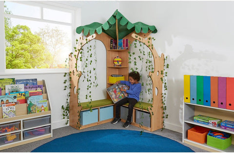 Zona Tree House Library Corner-Bookcases,Chill Out Area,Library Furniture,Nooks,Profile Education,Reading Area,Seating,Stock,Storage,Wellbeing Furniture-Learning SPACE