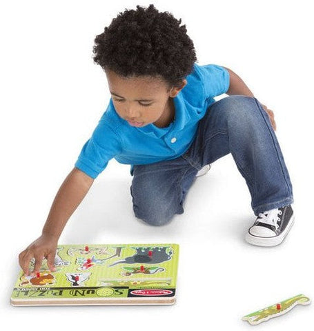 Zoo Animals Sound Puzzle - 8 Pieces-Sound,Sound. Peg & Inset Puzzles,Stock-Learning SPACE