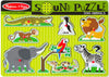 Zoo Animals Sound Puzzle - 8 Pieces-Sound,Sound. Peg & Inset Puzzles,Stock-Learning SPACE