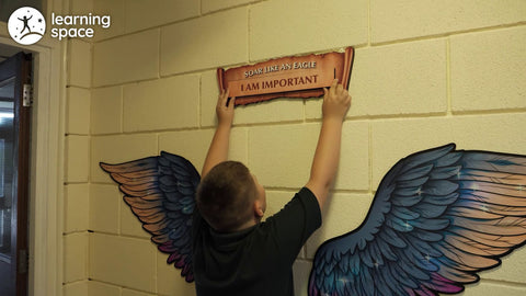 Eagle Affirmation Wings Sensory Pathways-Calmer Classrooms, Classroom Displays, Helps With, Nurture Room, PSHE, Rewards & Behaviour, Sensory Paths, Stock-Learning SPACE