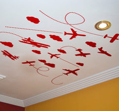 Airplane Wall/Ceiling Stickers-Learning SPACE