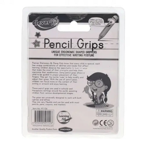 Clever Kids 6 Assorted Pencil Grips-Additional Need,Back To School,Clever Kidz,Dyspraxia,Early Arts & Crafts,excell2,Fine Motor Skills,Handwriting,Helps With,Neuro Diversity,Pocket money,Primary Arts & Crafts,Primary Literacy,Seasons,Stationery,Stock-Learning SPACE