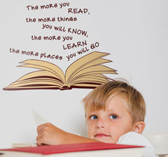 Dr Seuss Reading Quote Sticker-Learning SPACE