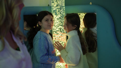 Giant Softplay Corner with Mirrors, Bubble Tube and Fibre Optics-Tables & Desks-Fibre Optic Lighting, Plinths, Sensory Room Furniture-LSCORNER2-Learning SPACE