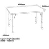 Modern Thrifty Rectangular Table - 4/6/8 Seater Options-Classroom Table, Furniture, Height Adjustable, Profile Education, Rectangular, Table, Wellbeing Furniture-Learning SPACE