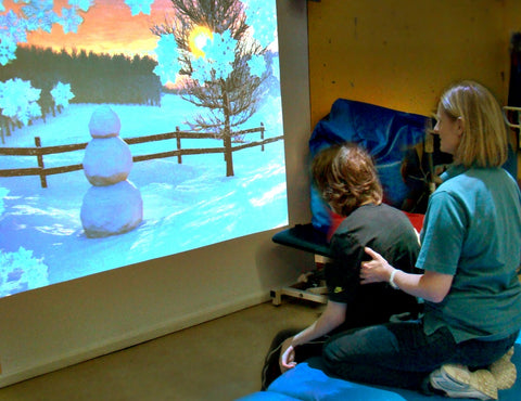 omiReflex: Motion Interactive Wall Mirror Image Projection System-Autism,Dementia,Immersive Interactive Spaces,OM Interactive,Portable Sensory Rooms,Sensory Projectors-Learning SPACE