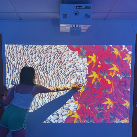 omiReflex: Motion Interactive Wall Mirror Image Projection System-Autism,Dementia,Immersive Interactive Spaces,OM Interactive,Portable Sensory Rooms,Sensory Projectors-Learning SPACE