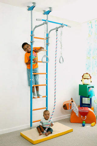 Family Monkey Bars and Wall Climbing System - Pressure and Wall Mounted-Indoor Swings, Movement Breaks, Sensory Climbing Equipment-Learning SPACE